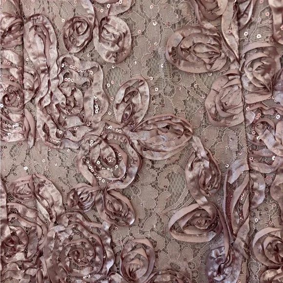 Alex Evenings Mauve Floral Lace Maxi Dress - Picture 3 of 4